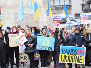 Rusya Ukrayna Savaşı Ankara’da Üçüncü Kez Protesto Edildi