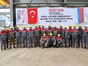 Atomflot Fsue İçin İnşa Edilen Yüzer Limanın ’Keel Laying’ Töreni Düzenlendi