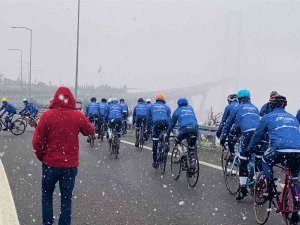 Osmangazi Köprüsü’nde Başladılar, Çanakkale’ye Kadar Pedal Çevirecekler