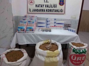 Hassa’da Bakkal Da 140 Kilo Kaçak Tütün, 100 Paket Sigara Ele Geçirildi