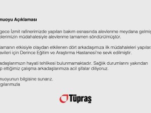4 İşçinin Yaralandığı Olay Sonrası Tüpraş’tan Açıklama