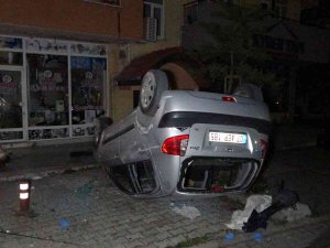 Alkollü Sürücü Takla Atan Otomobilden Ağır Yaralı Olarak Çıkarıldı