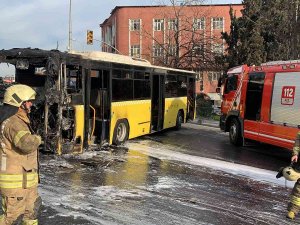 Bağcılar’da İ̇ett Aracı Alev Alev Yandı