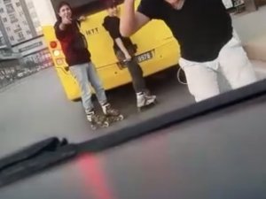 Kartal’da Gençlerin Patenle Tehlikeli Yolculuğu Kamerada