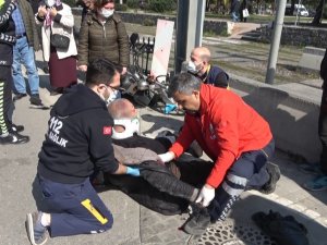 Hafif Ticari Araç Elektrikli Bisiklete Çarptı: 1 Yaralı