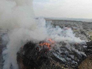 Safranbolu Çöplüğünde Yangın Çıktı