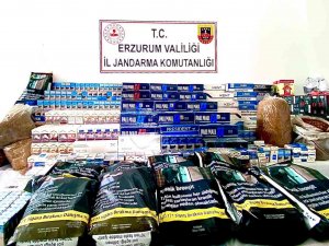 Erzurum’da Piyasa Değeri 215 Bin Tl Olan Kaçak Malzeme Ele Geçirildi