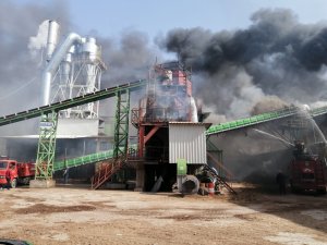 Simav’da Orman Ürünleri Fabrikasında Korkutan Yangın