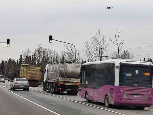 Jandarma Trafiği Havadan Drone İle Denetledi