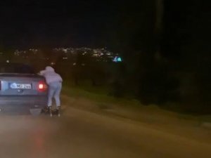 Bursa’da Patenli Gencin Tehlikeli Yolculuğu Kamerada
