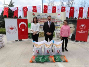 Amasya Çiftçisine Nohut Ve Yonca Tohumu Desteği