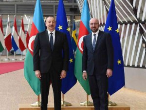 Azerbaycan Cumhurbaşkanı Aliyev, Ab Konseyi Başkanı Michel İle Görüştü