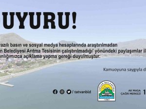 Tatvan Belediyesinden ‘Arıtma Tesisinin Çalıştırılmadığı’ Yönündeki İddialara İlişkin Açıklama