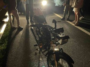 Plakasız Motosikletle Gezerken Kaza Yaptı: 1 Yaralı