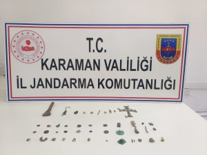 Karaman’da Bir Otomobilin Bagajında Tarihi Eser Ele Geçirildi