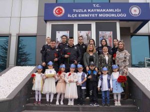 Açem’li Miniklerden Tuzla İ̇lçe Emniyet Müdürlüğü’ne Polis Haftası Ziyareti