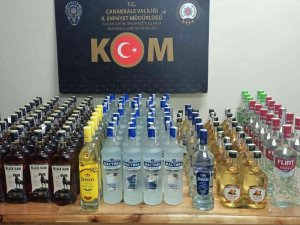 Çanakkale’de 138 Şişe Kaçak İçki Ele Geçirildi