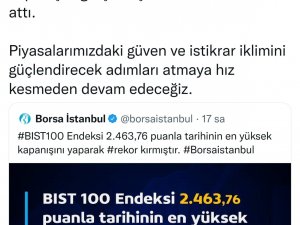 Bakan Nebati’den Borsa İ̇stanbul Paylaşımı