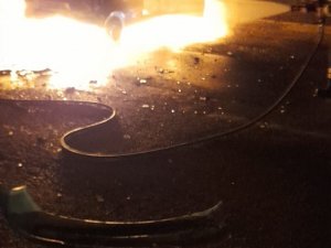 Kayseri’de Kaza Yapan Otomobil Alev Aldı: 4 Yaralı