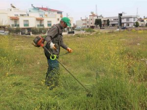 Toroslar’da Yeşil Alanların Bakımı Yapılıyor