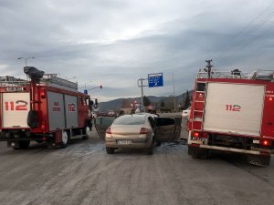 Seyir Halindeki Araçta Yangın Çıktı