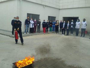 İ̇nebolu’da Hastane Personeline Yangın Söndürme Eğitimi
