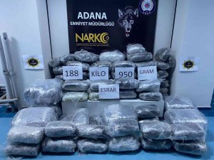 Adana’da 188 Kilo Esrar Ele Geçirildi