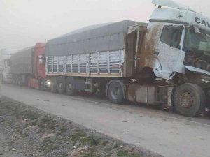 Kum Fırtınası Kazalara Sebep Oldu: 7 Yaralı