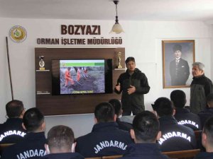 Bozyazı’da Jandarma Personele Yangın Eğitimi
