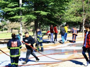 Dpü Ktbmyo’da Yangın Tatbikatı