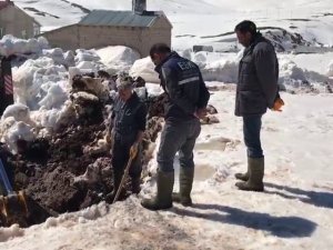 Ulaşım Sağlanamadığı İçin Ekipler Mahalleye Havaların Isınmasıyla Ulaşabildi