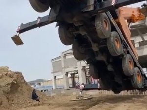 Fabrika İnşaatında Vinç Şaha Kalktı