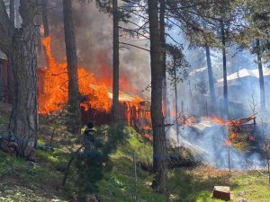 Hatay’da Amanoslar Üçkoz Yaylasında Çıkan Yangında 5 Ev Yandı