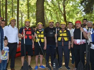 Nusaybin’de Düzenlenen Rafting Okul Sporları Yarışı Başladı