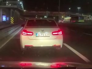Küçükçekmece E-5’te Tehlikeli Sürüş Kamerada