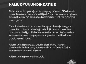 Adana Demirspor’dan Yaşar Kemal Uğurlu Açıklaması