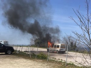 Sinop’ta Okul Servisi Yangını