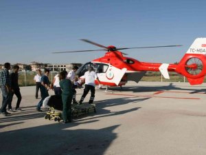 Kalp Krizi Geçiren Yaşlı Adam Hava Ambulansla Konya’ya Sevk Edildi