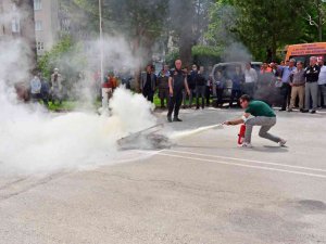 Denizli’de Tarım Teşkilatına Yangın Eğitimi Verildi