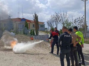 Hisarcık İ̇lçe Emniyet Amirliği’nde Yangın Tatbikatı