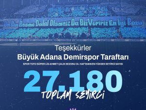 Adana Demirspor, Seyirci Sayısında Haftanın Lideri Oldu