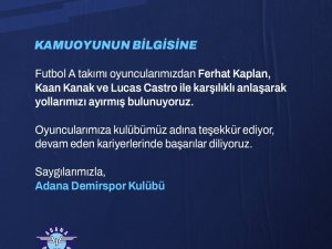 Adana Demirspor’da 3 Ayrılık