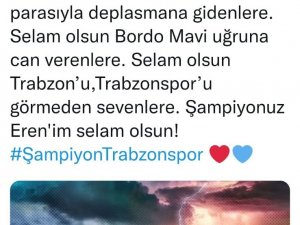 Trabzonspor’u Kurtardığı Penaltı İle Şampiyonluğa Taşıdı, Sevincini Bu Tweetle Paylaştı