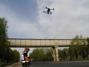 Elazığ’da Bayram Öncesi Drone Destekli Trafik Denetimi