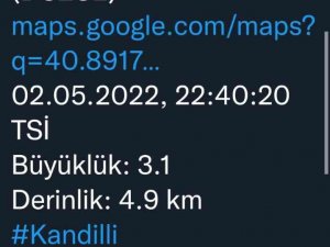 Düzce’de 3.1 Büyüklüğünde Deprem