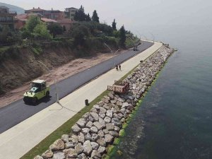 Altınkemer İle Ereğli Sahilinde Asfalt Çalışmaları Devam Ediyor