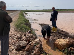 Sel, Suruç’ta Ekili Arazilere Zarar Verdi