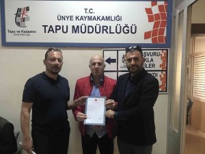 Ünye Oto Galericiler Sitesi’nin Tapusu Alındı