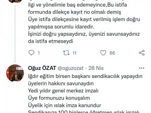 Başkanı Özat’tan Iğdır Eğitim Birsen Başkanına: ”Sendikacılık Yapsaydın Üyelerin Hakkını Savunsaydın”