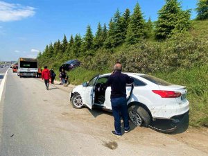 Tem’e Düşen Taş Kazaya Sebep Oldu: 2 Yaralı